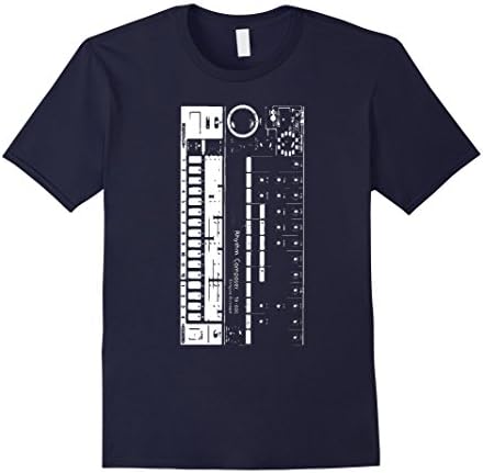 Men's TR808 Synthesizer Vintage Retro Dance Music T-Shirt Large Navy
