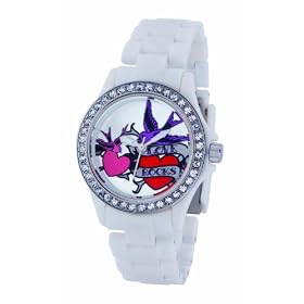 Pink Cookie Ladies Watch PCL-0009 with Silver Dial and White Plastic Strap