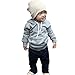 Qandsweet Baby Boy's Hat Cool Knit Beanie Warm Winter Cap (Beige)