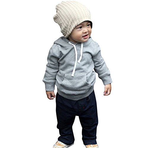 Qandsweet Baby Boy's Hat Cool Knit Beanie Warm Winter Cap (Beige)