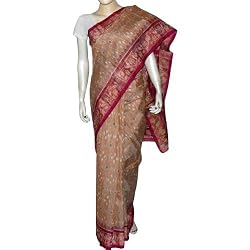 Hand Woven Saree Indian Printed Cotton Wrap Clothing