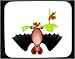 Decorated Mouse Pad with bat, down, upside, animal