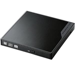 【クリックで詳細表示】USBバスパワー対応ポータブルDVDユニット トレイ ブラック