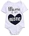 Baby Girls Short Sleeve Mama Is My Bestie Bodysuit