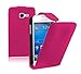 Membrane - Hot Pink Leather Vertical Case for Samsung Galaxy Star Pro (GT-S7260 / S7262 Dual) - Flip Phone Cover