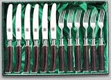Linder Solingen Rehwappen Besteck Serie 4 - Tafelbesteck Set 12-teilig : 6...