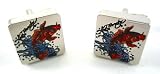 Ed Hardy Red Japanese Koi Fish Tattoo Cufflinks