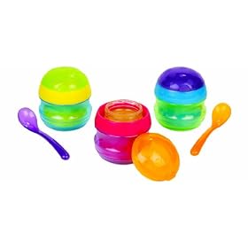 Sassy Insulated Feeding Pots with Spoon