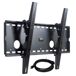 VideoSecu Black Tilting Wall Mount Bracket for Samsung LN-T4661F LCD 46 inch HDTV TV with Free 7 FT HDMI Cable