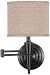 Accolade Swing Arm Lamp Tan Stripe Oilrubbedbronze