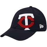 MLB New Era Minnesota Twins Navy Blue Side Patch 39THIRTY Stretch Fit Hat (Medium/Large)