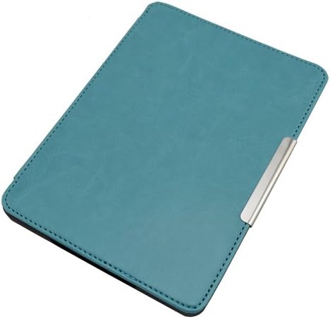 Magnetic Leather Case Cover with Auto Wakeup Sleep Mode for Kobo Glo eReader (Light Blue)