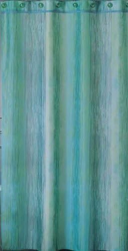 Ocean ombre blue stripe shower curtain