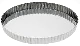 SCI Scandicrafts Fluted Tart/Quiche Mold, Removable Bottom 12.5-inch Diameter by 1-inch Deep