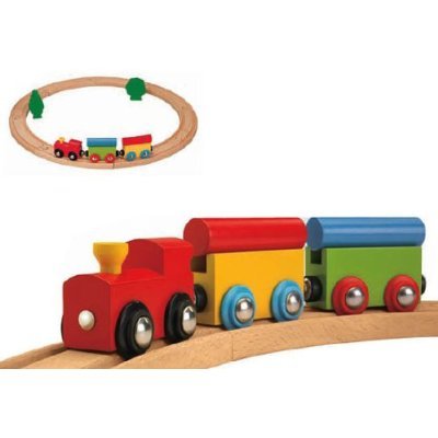 Sales Nuchi Wooden Railway / 15-piece Beginner's Circle Train Set