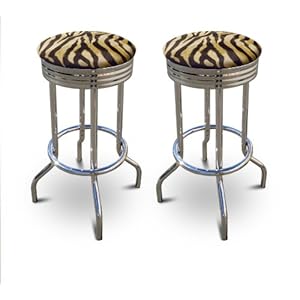 Golden Zebra Vintage Chrome Bar Stools Golden Zebra Vintage Chrome Bar Stools