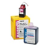 21643400 Ink & Cart Kit, 1 500 ml Botl of Ink/1 Ink Cart, Medium Magenta