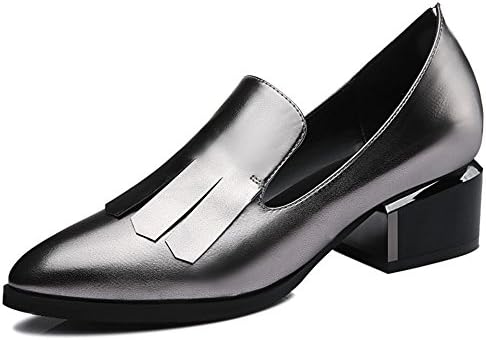 Yasilaiya Women's Enticing Artificial Leather Pointed Mouth Loafers with Fringe