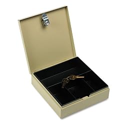 STEELMASTER&reg; by MMF INDUSTRIES Heavy Duty Steel Drawer Safe with Four Compartments, Key Lock, Sand
