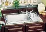 Elkay ESEMR3322-R Elite Stainless Steel Sink with 4 holes