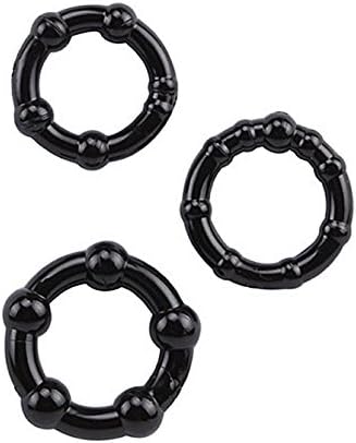 Fetish Waterproof Silicone Delay Control Cockrings Penis Ring 3Pcs