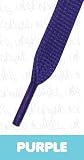 Flat Colored Skate Shoelaces - PURPLE 11mm x 120cm