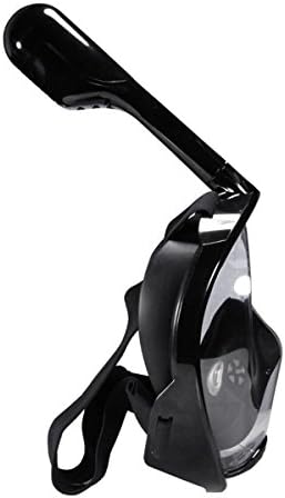 USmore Snorkel Mask for Adults and Youth Full Face Desgin with Anti-fog Technology Easy Free Breath Mask (Black, Large/Extra Large)