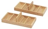 100 Piece Wooden Casino Poker Chip Holder Tray Set