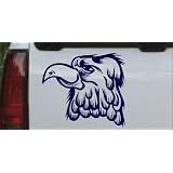 6in X 6.6in Navy -- Cartoon Eagle Head Animals Car Window Wall Laptop Decal Sticker by Rad Dezigns