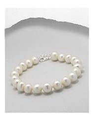 White (Natural) Fresh Water Pearls Bracelet In 92.5 Sterling Silver