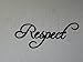 Respect Motivational Word Fancy Script Metal Wall Art