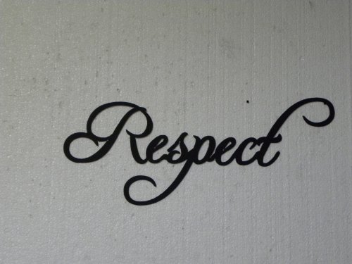 Respect Motivational Word Fancy Script Metal Wall Art