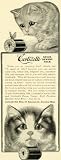 1902 Ad Corticelli Silk Sewing Spool Thread Curious Kitten Cats Needlework Mass. - Original Print Ad