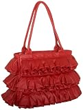 SR SQUARED By Sondra Roberts Large Ruffle Satchel purse