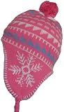 Fleece Lined Chullo Ski Toque Knit Skull Cap Beanie Snow Hat Snowboard Ear Flaps