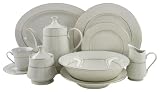 Lynns Valentina 47-Piece Dinnerware Set, Service for 8