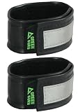 Recycled Bicycle Tube Reflective Pant Leg Straps by Green Guru Gear