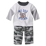 Newborn Boys' JUST ONE YOU Made by Carter s &Acirc;&reg; Yellow/Grey My Dad Rocks Pant Set 3M