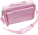 PINK NETBOOK MICRO LAPTOP NOTEBOOK BAG CARRY CASE SLEEVE WATER RESISTANT FOR ALL LAPTOPS & NETBOOKS FROM 10 TO 14 INCHES AND ACER ASUS SAMSUNG DELL SONY HP TOSHIBA LENOVO NET BOOK FAUX LEATHER 10.1" 10.2" 14" 14.1"