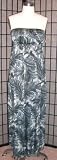 APSARA Bakari Maxi Tube Silk Dress in Angels Black Print