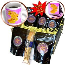 Rubber Duck - Ducks on pink - Coffee Gift Baskets - Coffee Gift Basket by Duck