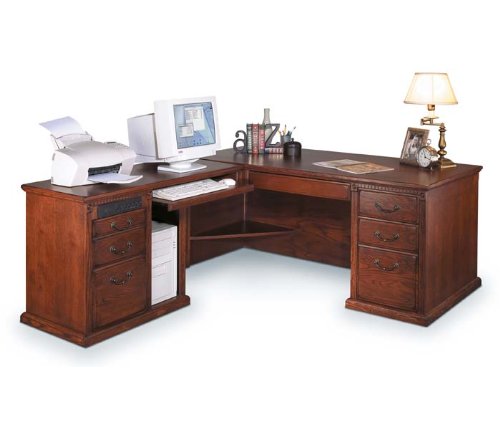 Burnish Oak Left LDesk Burnish