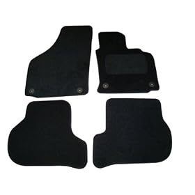 Sakura Car Mats in Black for Volkswagen Golf MK5 with Round Clips (Fits 2007 to 2009 Models)