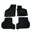 Sakura Car Mats in Black for Volkswagen Golf MK5 with Round Clips (Fits 2007 to 2009 Models)