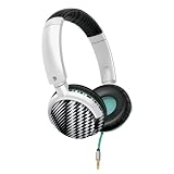 Philips O'Neill SHO8800/28 The Snug Flawless Fit and Sound On-Ear Headphones (White Black Check)