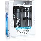 BlenderBottle Combo-Pack: (1) 28 Oz Classic Bottle + (1) GoStak Starter 3PAK (Black)