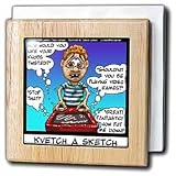 Kvetch A Sketch - 6 Inch Tile Napkin Holder