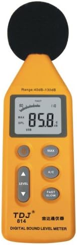 Tondaj SL-814 Handheld Mini Digital Sound Level Meter Noise Pressure Tester DB Decibel Monitor 40¡«130dB - Yellow