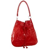 dav Large Vinyl Slouch Satchel