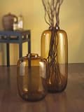 41h3UOMi41L. SL160  Large Glass Vase Mouth Blown Amber Finish